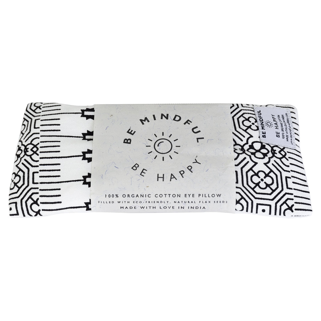 Organic cotton meditation cushion eye bay pillow yoga mindfulness gift set - Prana white