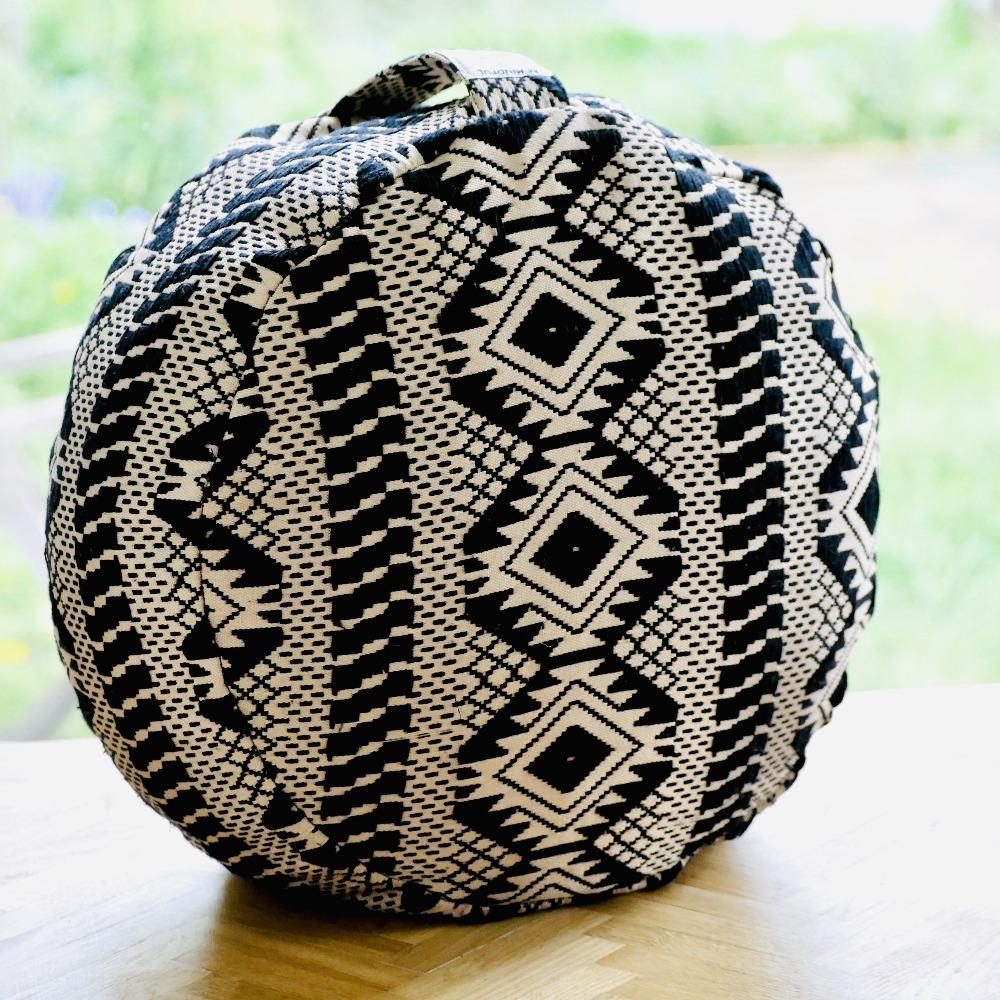 best meditation cushion zafu boho eco friendly organic  buckwheat filling natural hypoallergenic pouffe yoga accessories yogi gift floor circle